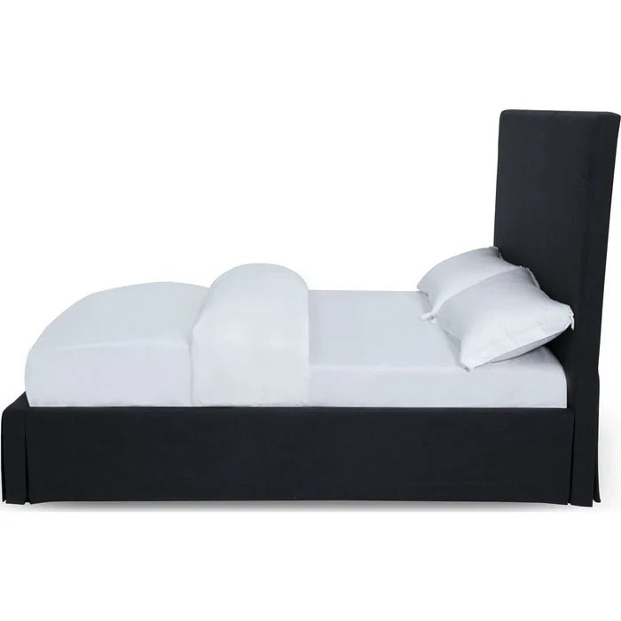 Chevian Upholstered Skirted Storage Panel Bed
