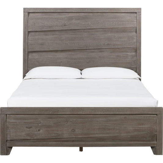 Hearsen Solid Wood Panel Bed