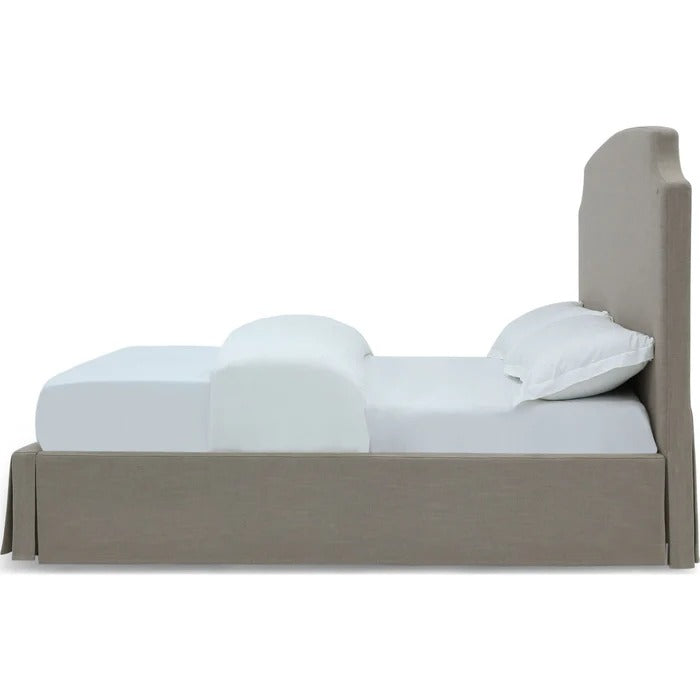 Laure Upholstered Skirted Storage Panel Bed