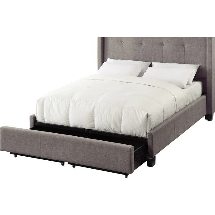 Madelon Wingback Upholstered Platform Storage Bed