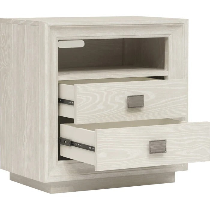 Maxon Two Drawer USB-Charging Nightstand