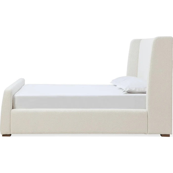 Preslon Upholstered Wingback Platform Bed