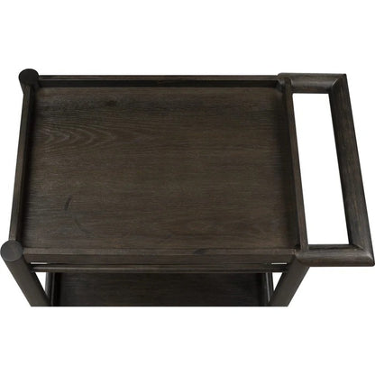 Rockford Two Shelf Rolling Bar Cart