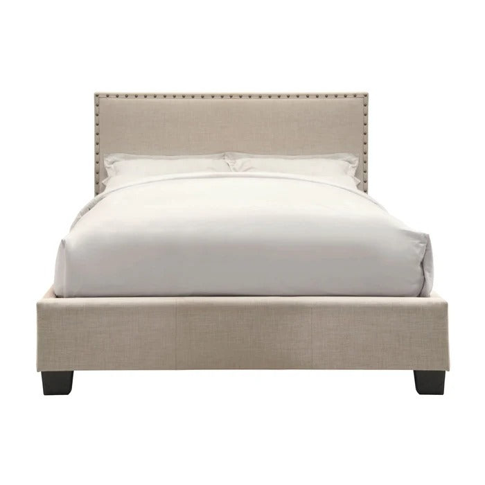 Taven Nailhead Upholstered Platform Bed