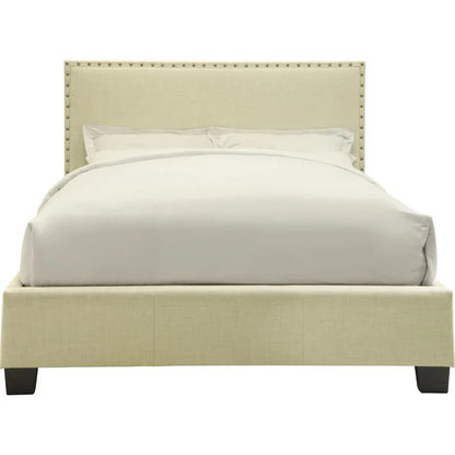 Taven Nailhead Upholstered Platform Bed