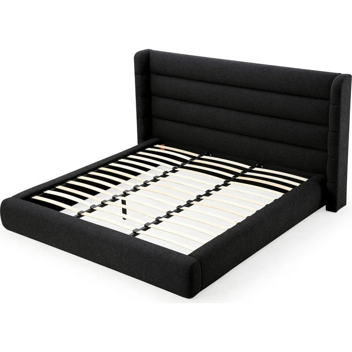 Franck Upholstered Wingback Platform Bed