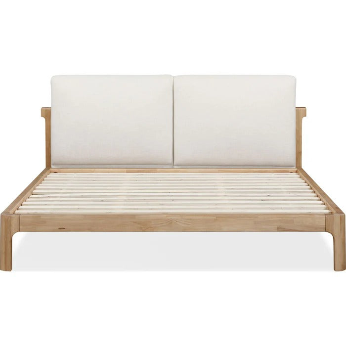 Furan Upholstered Two Cushion Platform Bed