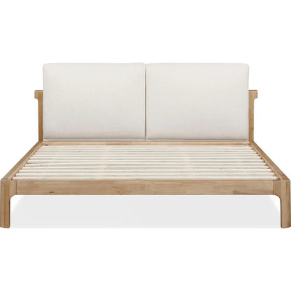 Furan Upholstered Two Cushion Platform Bed