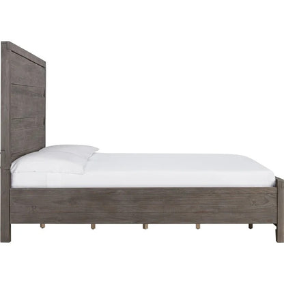 Hearsen Solid Wood Panel Bed