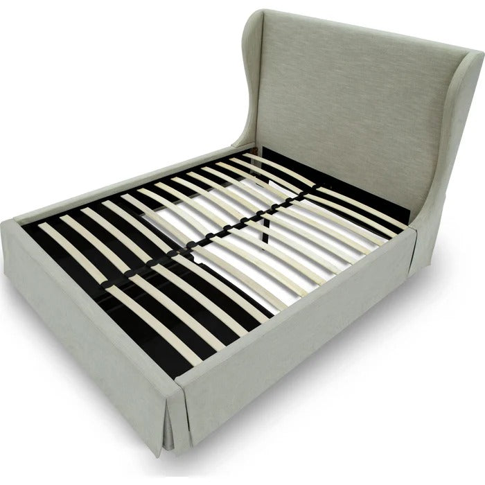 Heria Skirted Footboard Storage Panel Bed