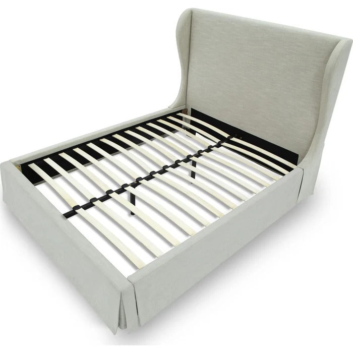 Heria Upholstered Skirted Panel Bed