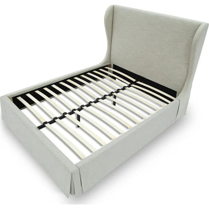 Heria Upholstered Skirted Panel Bed