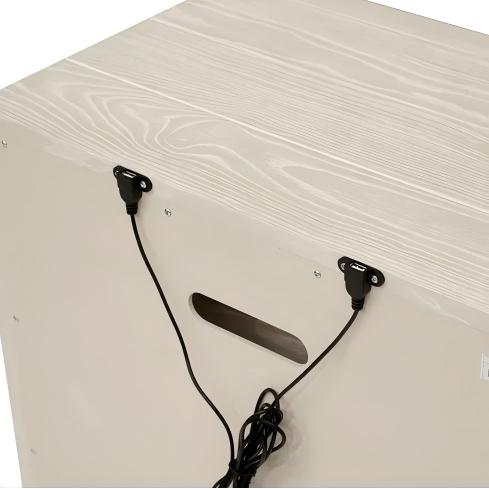 Maxon Two Drawer USB-Charging Nightstand