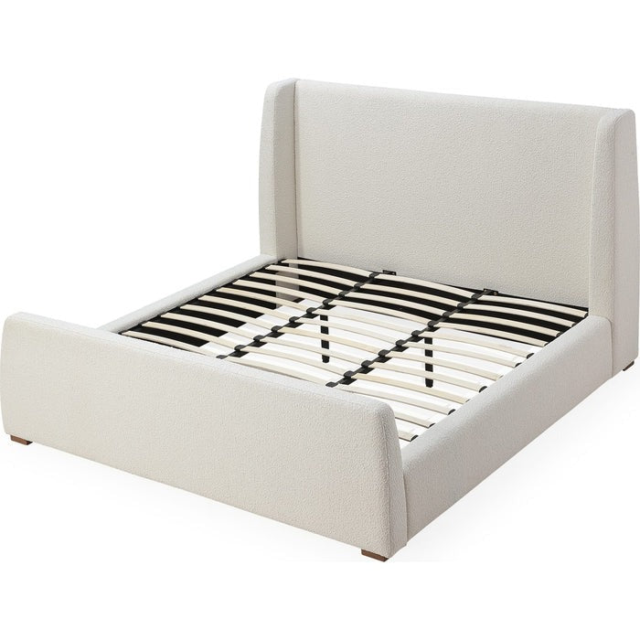 Preslon Upholstered Wingback Platform Bed
