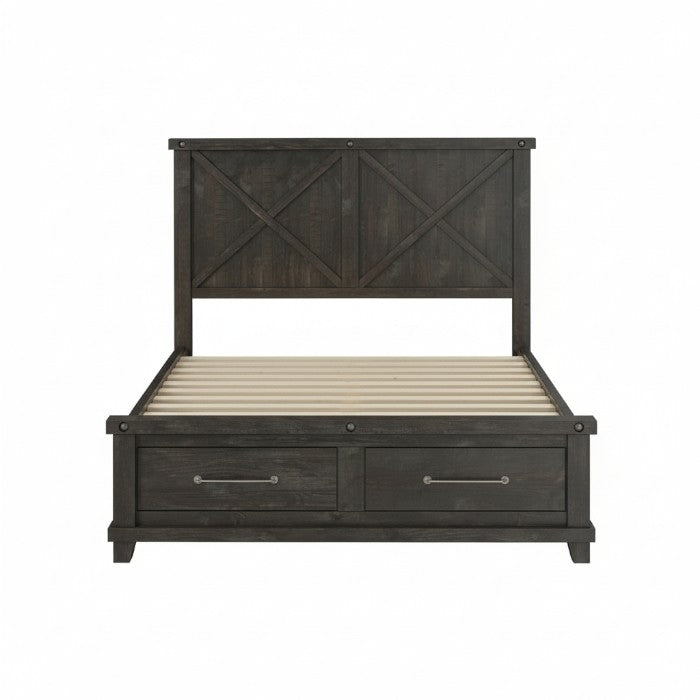 Yosenite Solid Wood Footboard Storage Bed