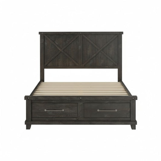 Yosenite Solid Wood Footboard Storage Bed