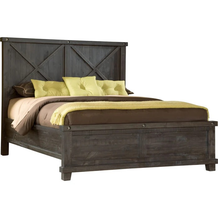Yosenite Solid Wood Panel Bed