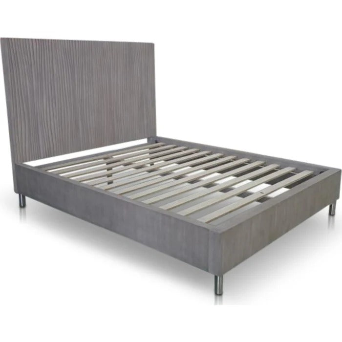 Argent Wave-Patterned Bed