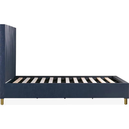 Argent Wave-Patterned Bed