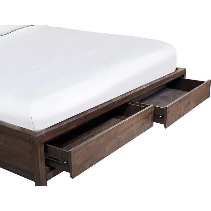 Boraca Upholstered Wingback Storage Bed