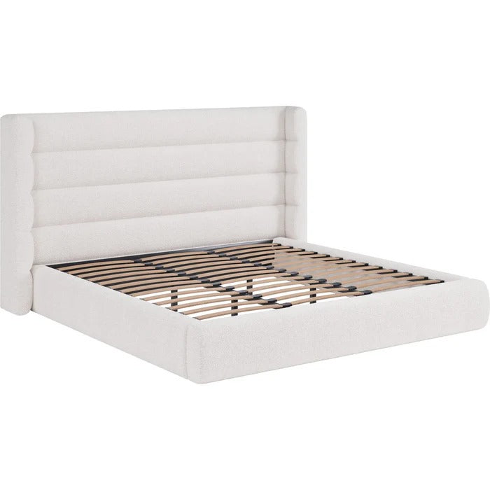 Franck Upholstered Wingback Platform Bed