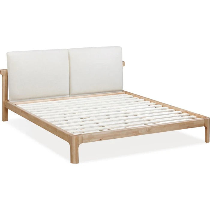 Furan Upholstered Two Cushion Platform Bed