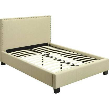 Taven Nailhead Upholstered Platform Bed