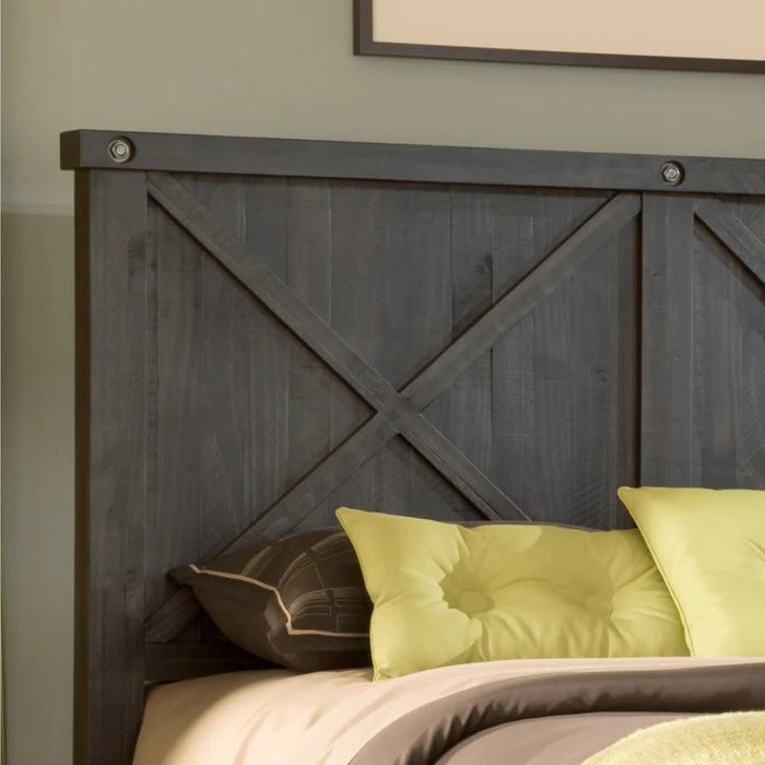 Yosenite Solid Wood Panel Bed