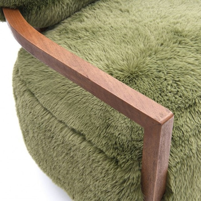 Eramis Accent Chair - Green Short Fur