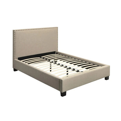 Taven Nailhead Upholstered Platform Bed