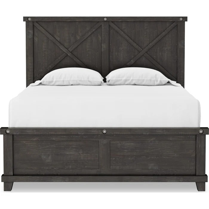 Yosenite Solid Wood Panel Bed