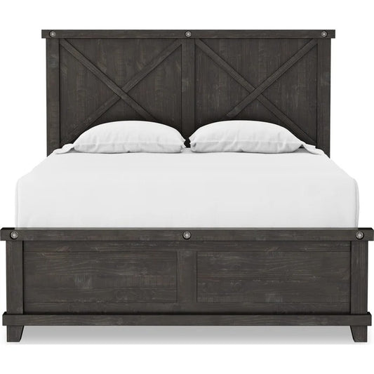 Yosenite Solid Wood Panel Bed