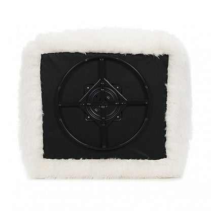 Dawna Fluffy Single Swivel Sofa - White