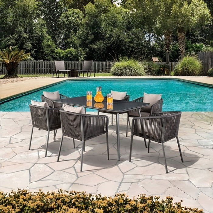 Tusharin 8 Pc. Outdoor Dining Set