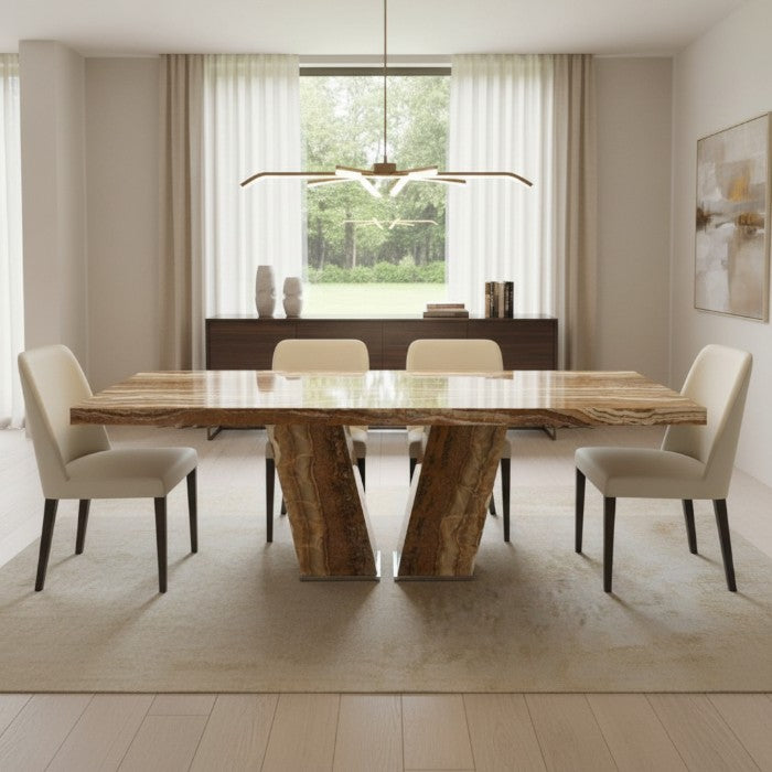 Vertica Stone Dining Table