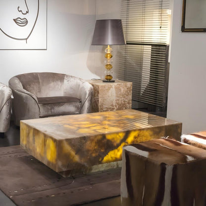 Blox Rectangular Cocktail Table with Light