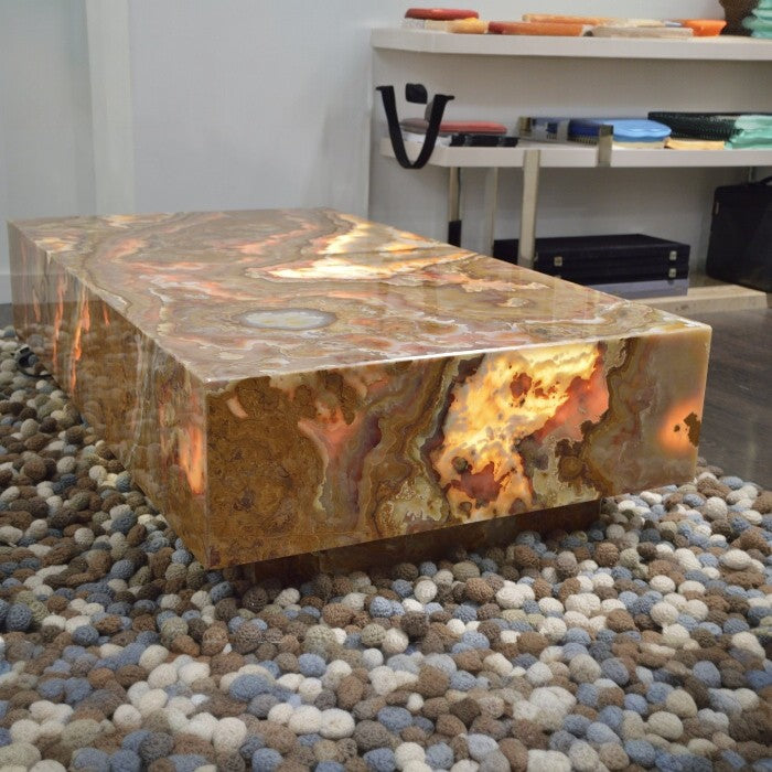 Blox Rectangular Cocktail Table with Light