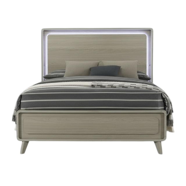 Reynaud Bed-Wood Panel Headboard