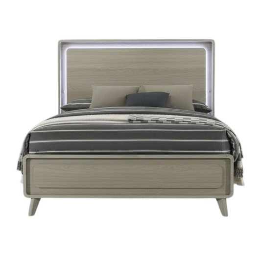 Reynaud Bed-Wood Panel Headboard