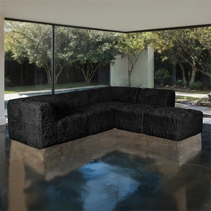 Nappo Fluffy Modular Sectional - Black