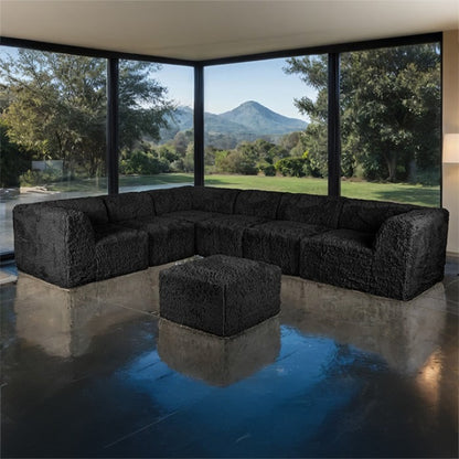 Nappo Fluffy Modular Sectional - Black