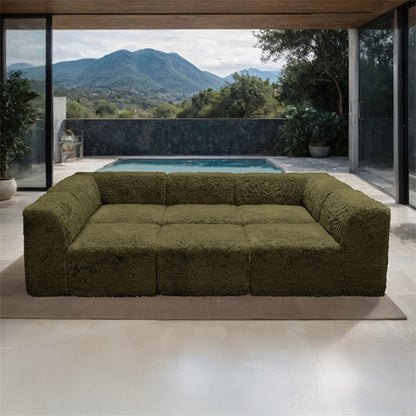 Nappo Fluffy Daybed - Olive Green