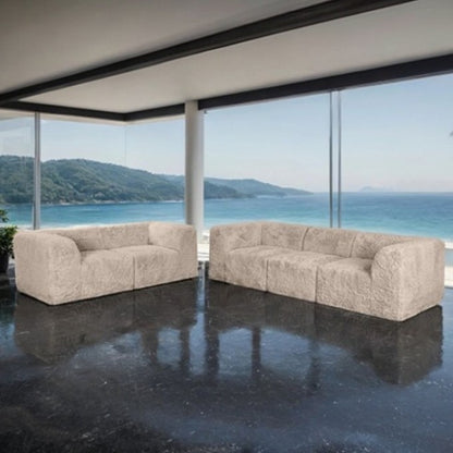 Nappo Fluffy Loveseat - Taupe