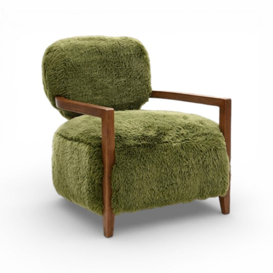 Eramis Accent Chair - Green Short Fur