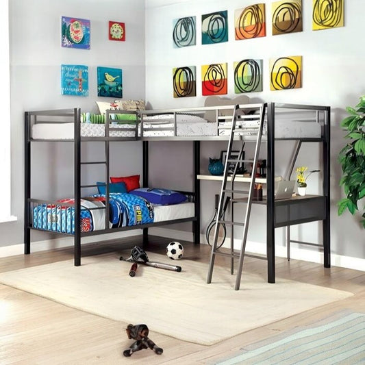 Ballaret L-shaped Triple Twin Bunk Bed