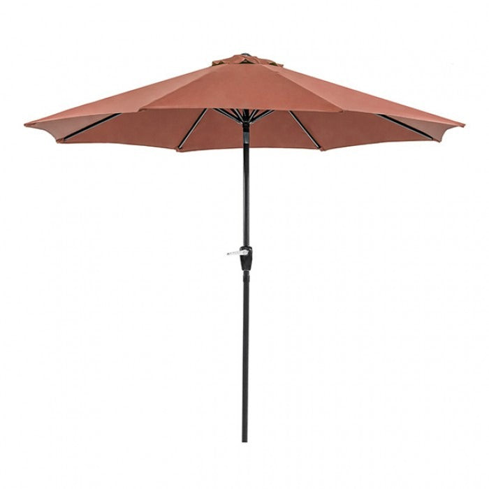 Solia 9' Outdoor Umbrella w/ Auto Tilt + 21" Round Base