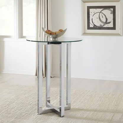 Amalio Glass Top Bar Table