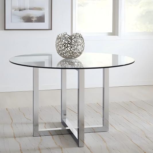 Amalio Glass Top Counter Table
