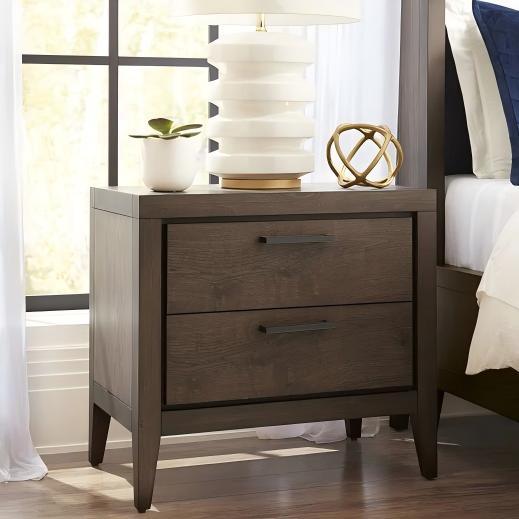 Boraca Two Drawer USB Charging Nightstand