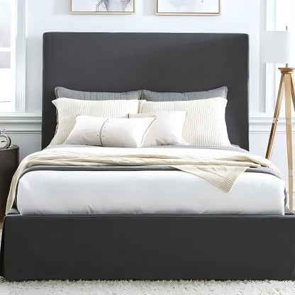 Chevian Upholstered Skirted Storage Panel Bed